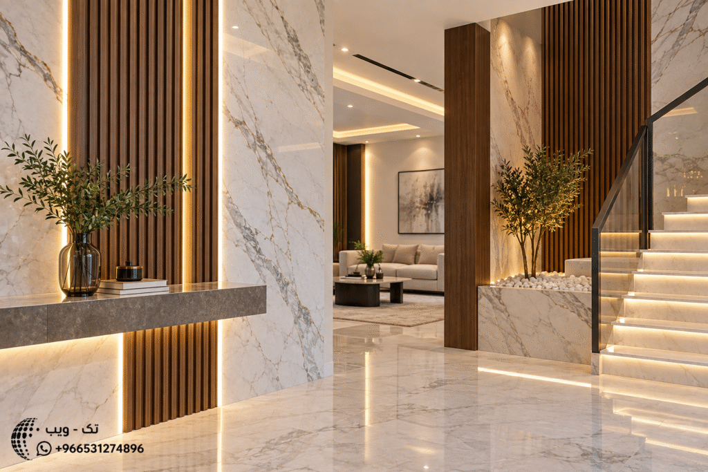 تصميم مبتكر يجمع بديل الرخام وبديل الخشب بالخرج